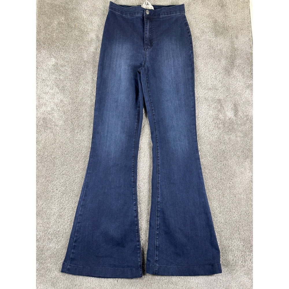 Altar'd State High Rise Flare Jeans Dark Wash Blue Bell Bottom 27/5 DJ22694H23